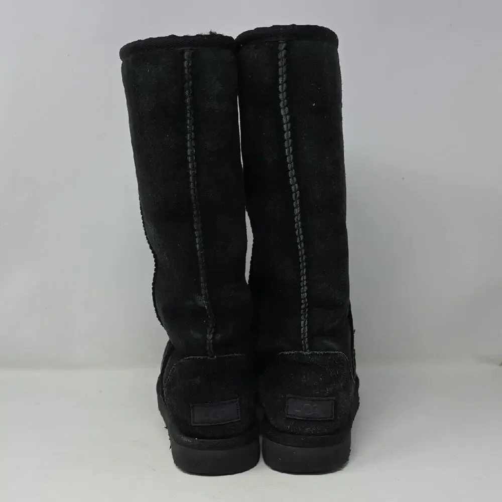 UGG Black Classic Tall Winter Boots Women's Size 8